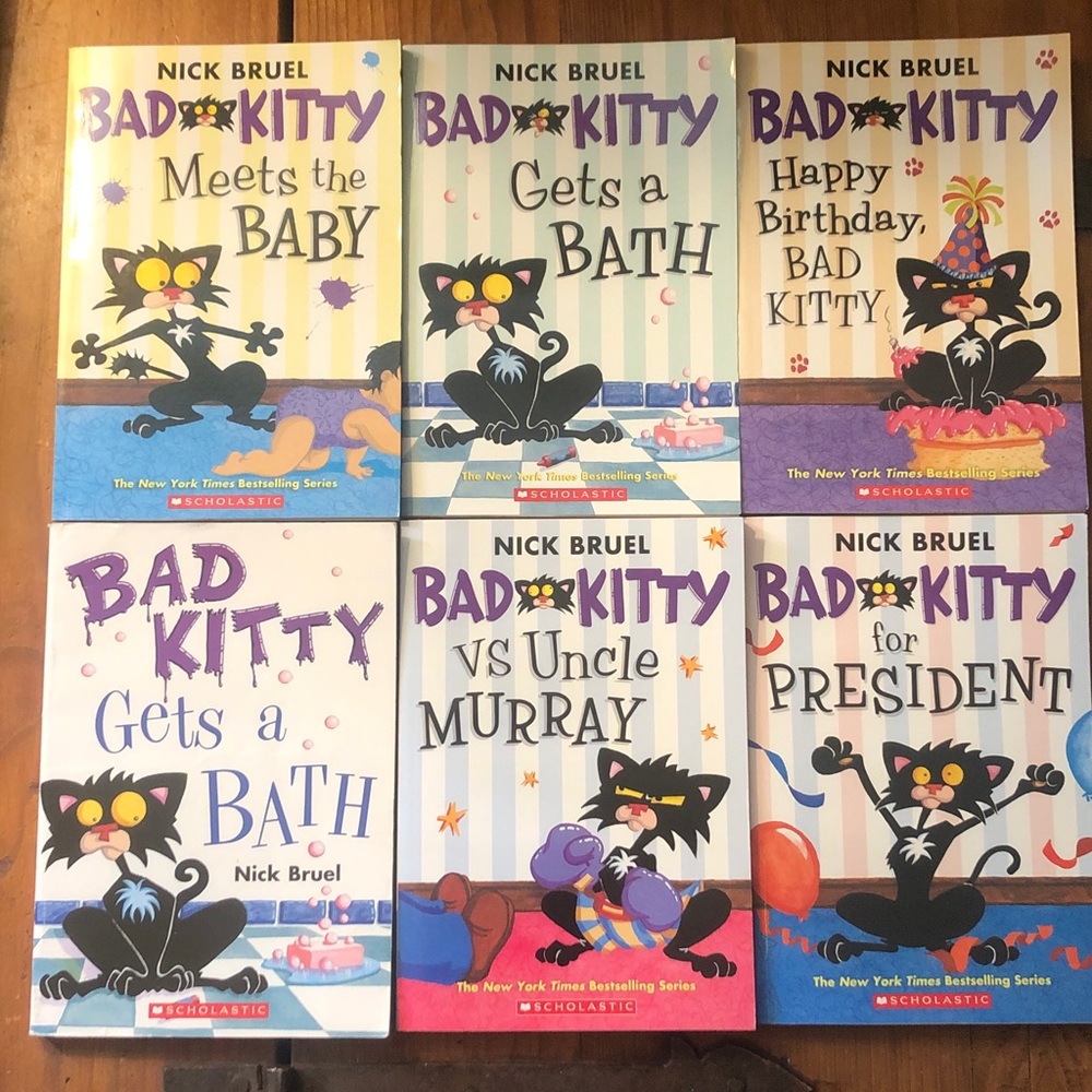 Scholastic Bad Kitty Book series lot of 6 books